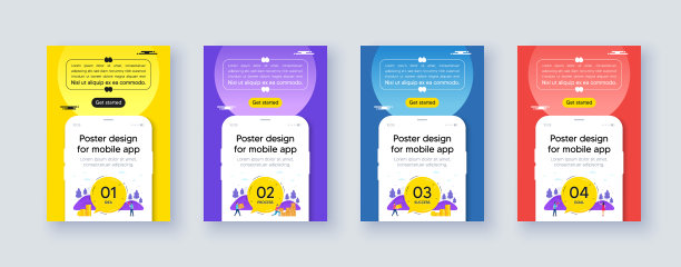 海报小册子与电话模板封面书图片下载