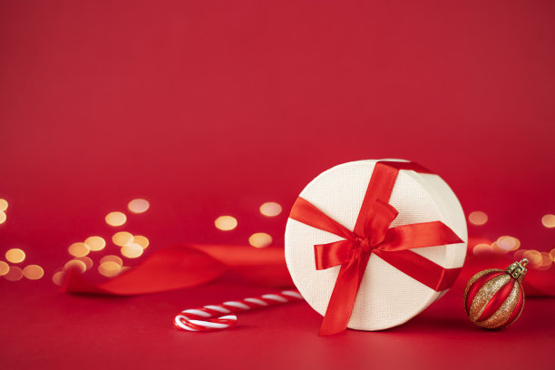 以散景为背景的圣诞礼物图片下载