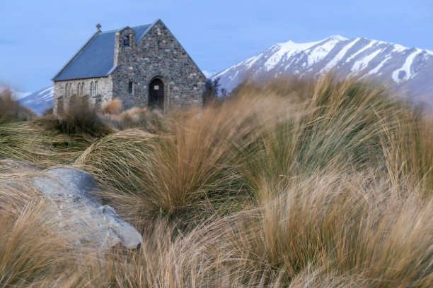 好牧教堂日落图片下载