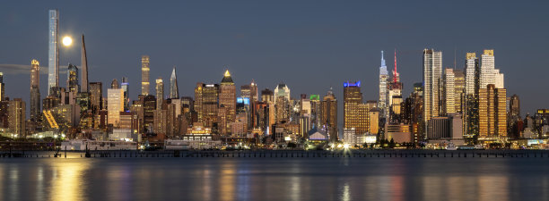 从泽西城汉密尔顿公园观察曼哈顿图片下载