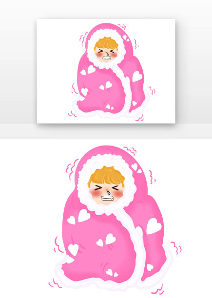 降温裹着被子的儿童图片下载