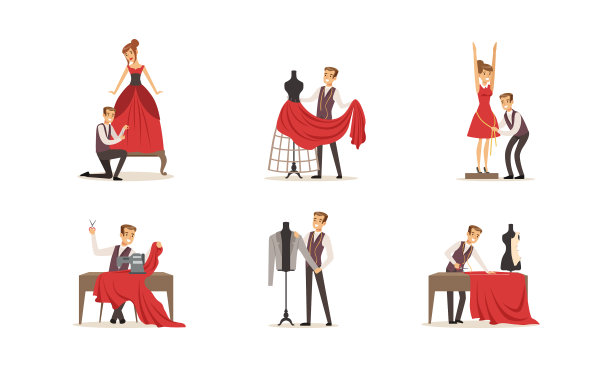 男裁缝创造服装套装服装图片下载