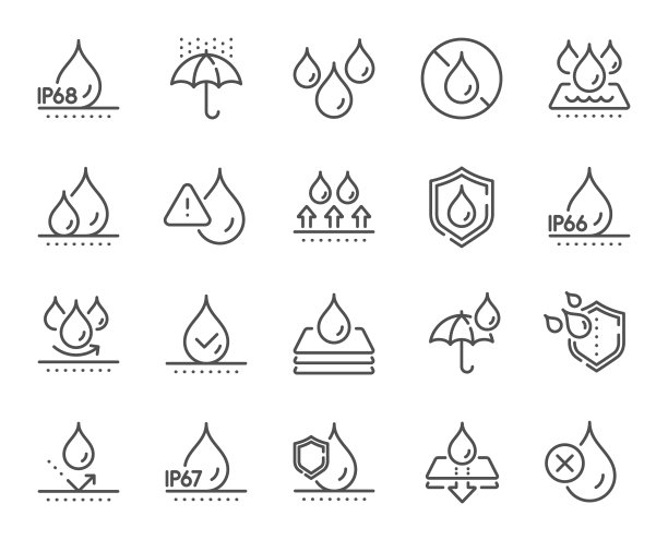 防水线图标耐用的织物表面图片下载