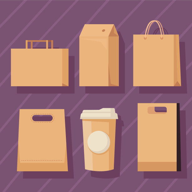 六个环保包装图标图片下载