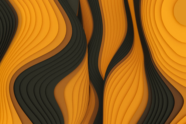 抽象切片分层背景橙色和黑色的万圣节背景图片下载