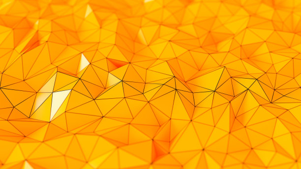 抽象低聚混沌结构黑色橙色背景的万圣节概念图片下载