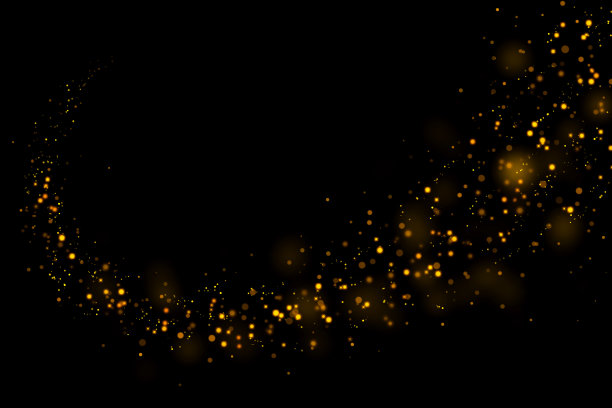 金灿灿的星星，尘埃和景物背景。抽象的圣诞辉光质感。图片下载