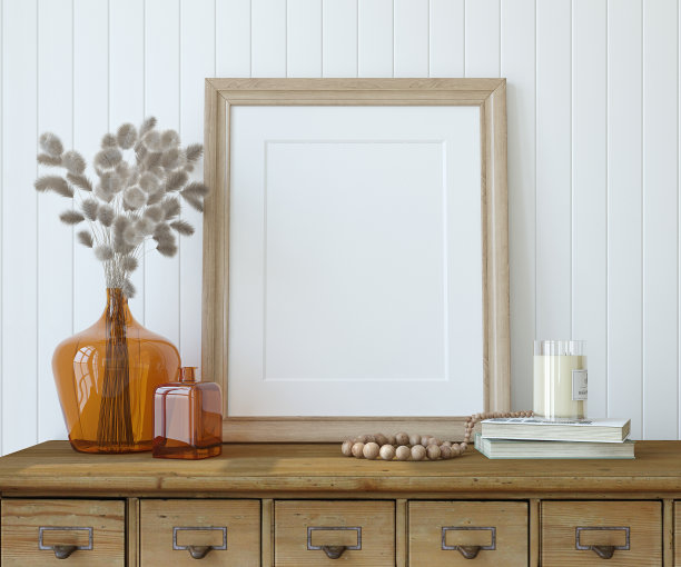 框架模型。室内装饰。3 d渲染。图片下载