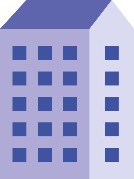 淡紫色建筑立面图片下载