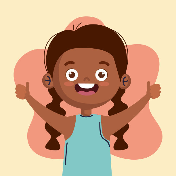 小女孩在庆祝图片下载