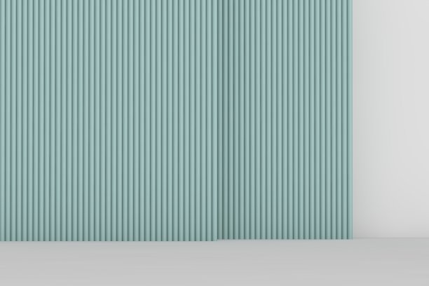 绿色的领奖台和极简的白色抽象背景，三维渲染的几何形状，现代网站的颁奖舞台。图片下载