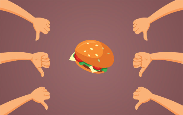 人们不喜欢汉堡的环境原因矢量插图图片下载