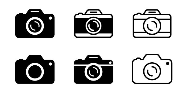 照片相机图标设置。相机图标。平面照相相机。摄影的象征。适合网站设计，网页按钮，移动应用程序。矢量插图图片下载