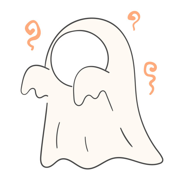 万圣节幽灵服装插画面部合成图片下载