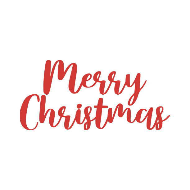 圣诞红手字题词到寒假设计，书法矢量插画图片下载