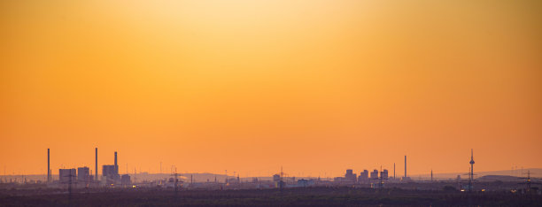 德国曼海姆工业基地的全景照片图片下载