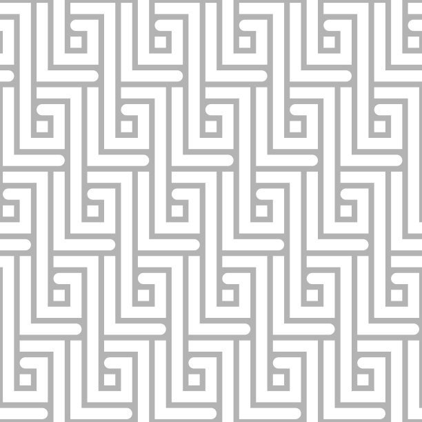 灰色抽象无缝图案与白色矩形之字形矢量图片下载