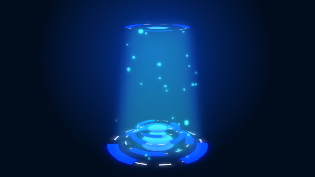 未来的数字hud背景动画与一些粒子上升，数字门户背景。图片下载