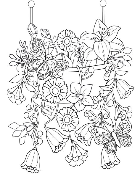 神奇蝴蝶涂色书图片下载