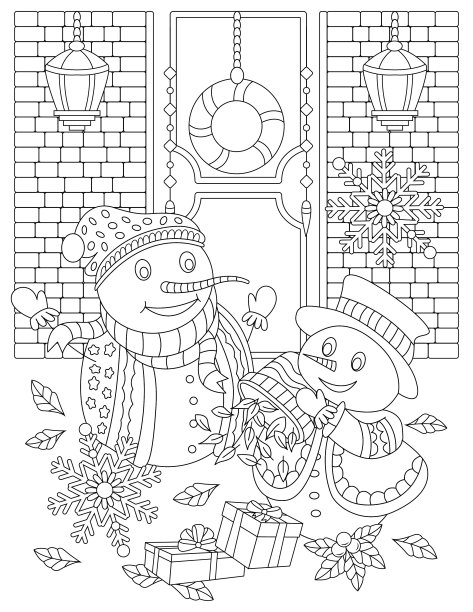 神奇圣诞涂色书图片下载