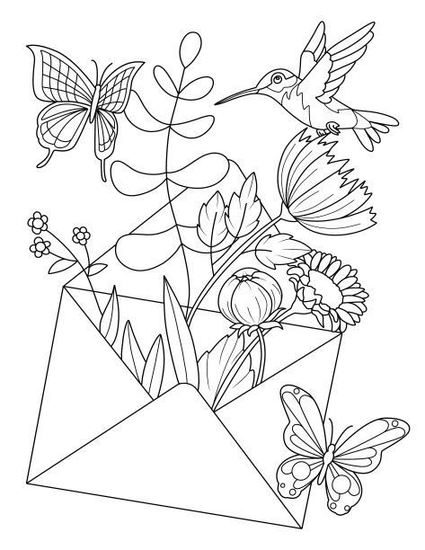 神奇蝴蝶涂色书图片下载