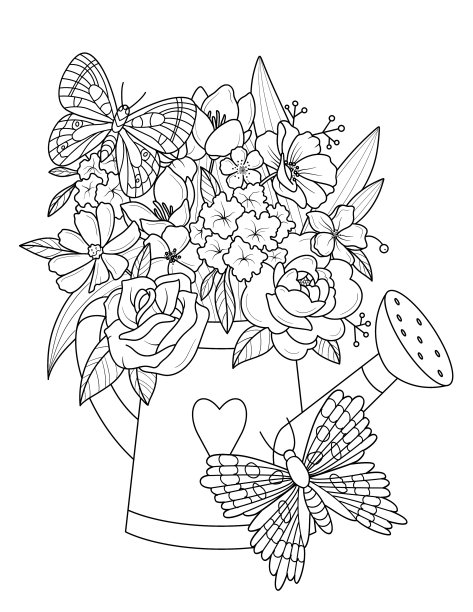 神奇蝴蝶涂色书图片下载