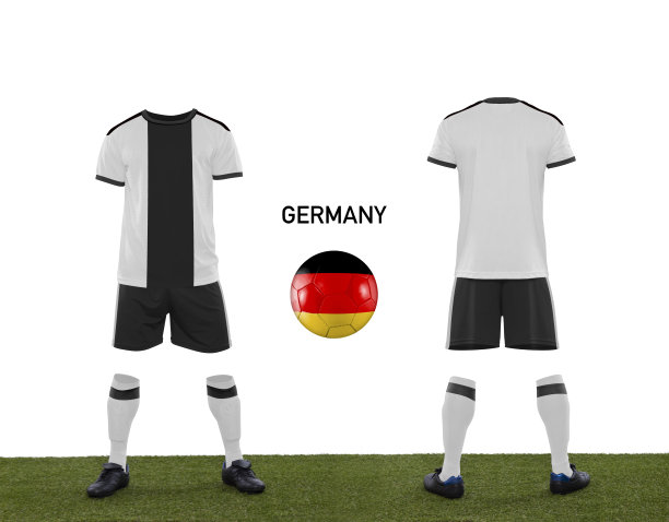 足球服和印有国旗的足球。图片下载