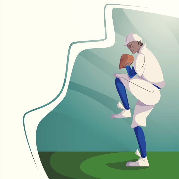 男子打棒球的插图图片下载