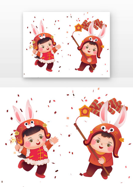 福娃放鞭炮图片下载