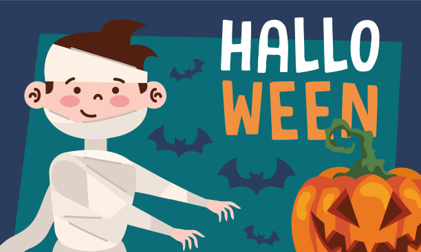 用妈妈和南瓜做万圣节涂鸦图片下载