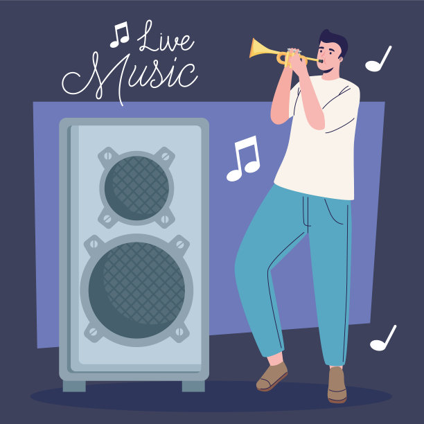 现场音乐刻字与号手图片下载