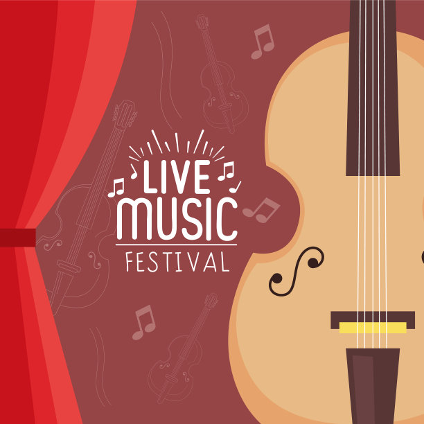 现场音乐字母与小提琴图片下载