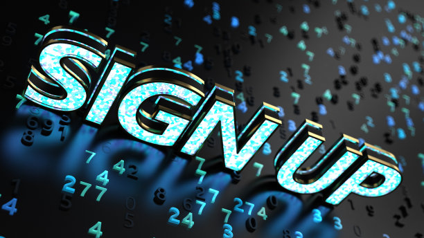 用数字注册霓虹灯图片下载