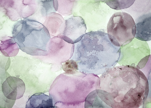 彩色水彩气泡背景图片下载