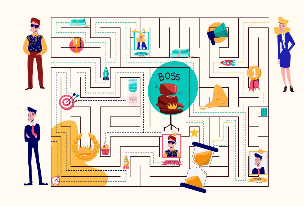 商业迷宫游戏化构图图片下载