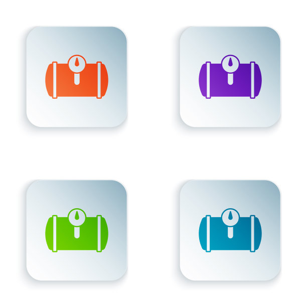 彩色油箱的汽车图标隔离在白色图片下载