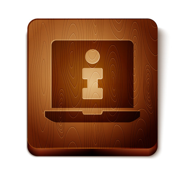 棕色的信息图标被隔离在白色上图片下载