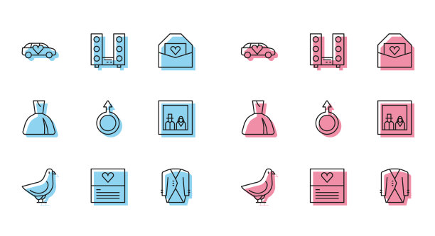 套装行鸽子贺卡豪华轿车西装男图片下载