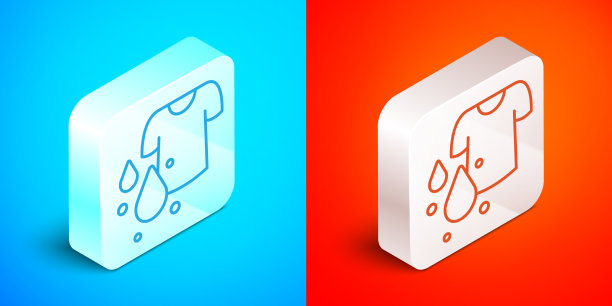 等距线脏t恤图标隔离上图片下载