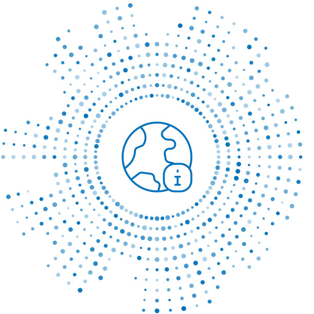 蓝线世界新闻图标被隔离在白色上图片下载