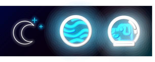 把线狗放在宇航员头盔里，月亮和星星图片下载