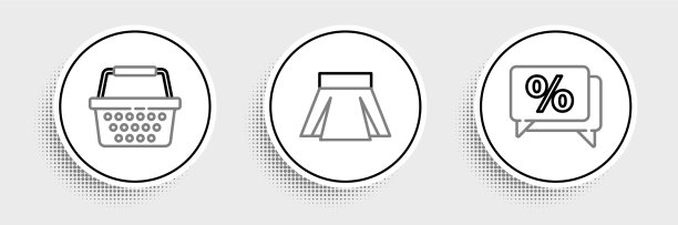 设置线折扣百分比标签购物篮和图片下载