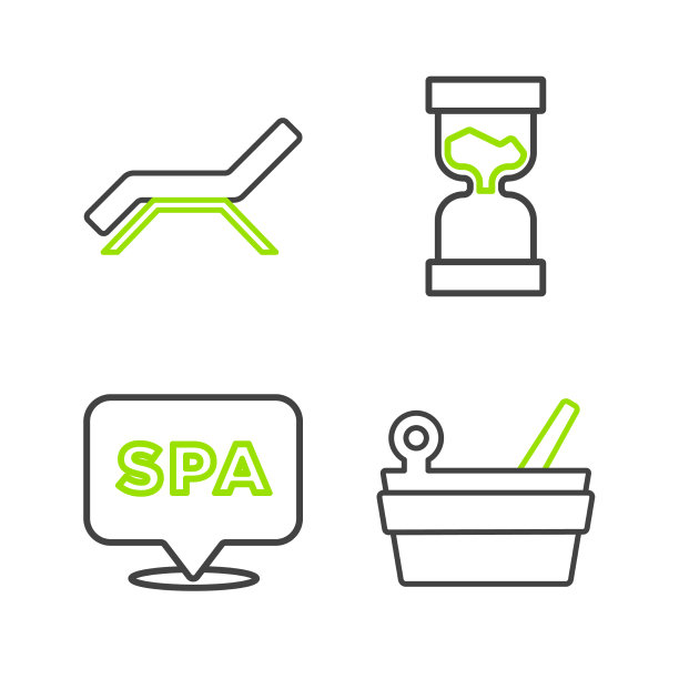 套线桑拿桶和勺子水疗沙龙老图片下载