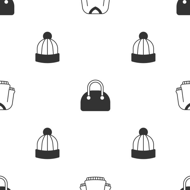 将毛衣手提包和冬季帽子无缝对接图片下载