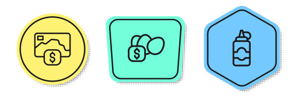 为鸡蛋和酱汁设置信用卡价格标签图片下载