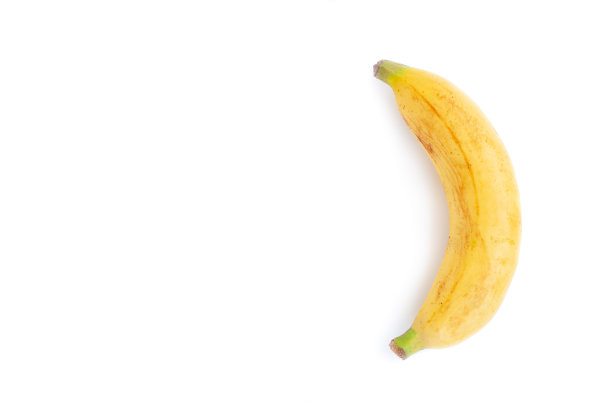 成熟香蕉果实分离在白色背景，有机水果，健康水果图片下载