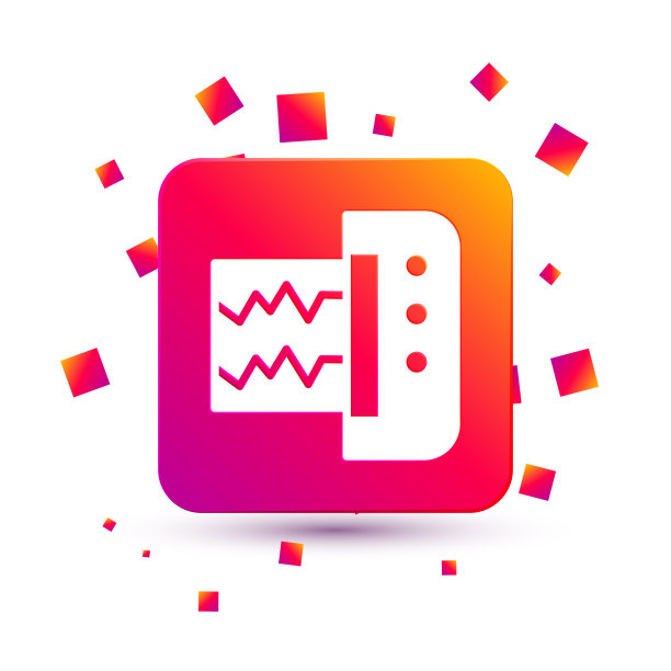 白色的地震仪图标被隔离在白色上图片下载