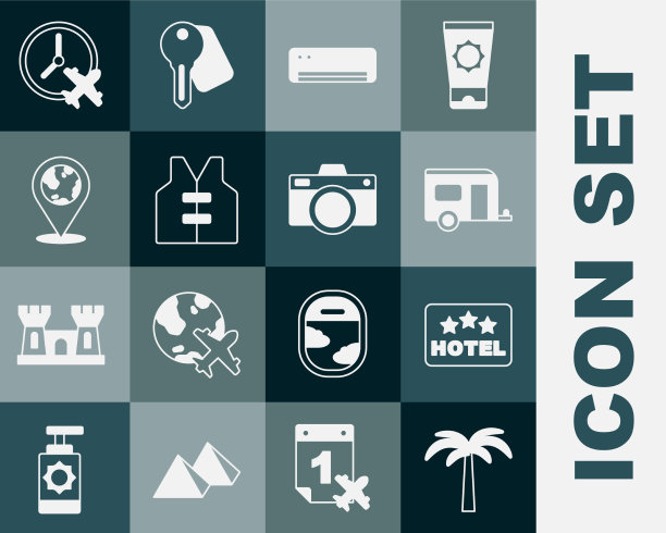 设置热带棕榈树招牌与文字酒店图片下载