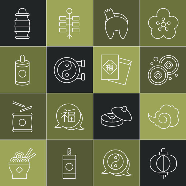 套线中国纸灯笼幻雾或烟雾图片下载