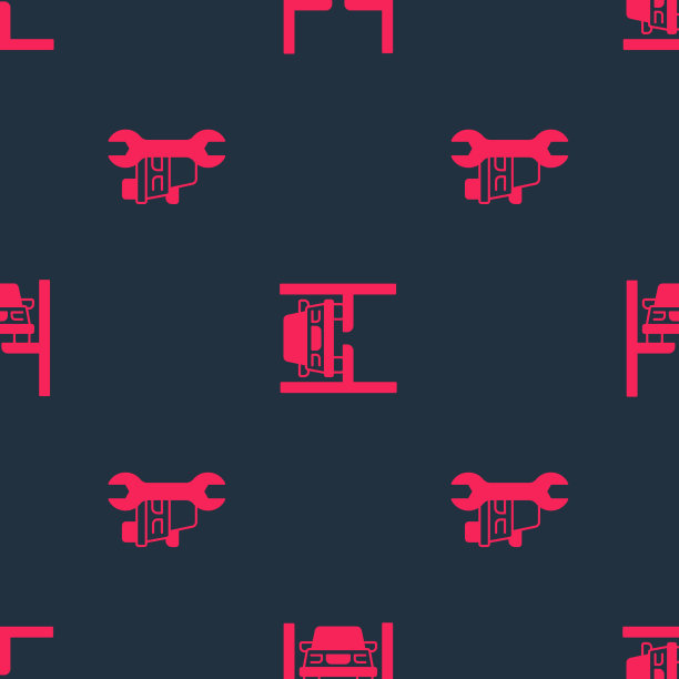 在电梯上设置汽车服务和维修车图片下载